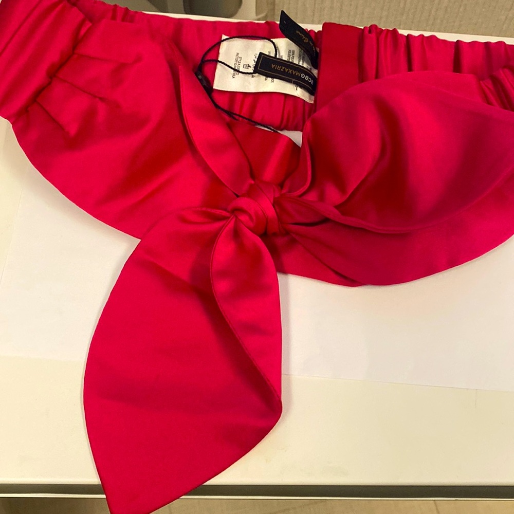 BCBG MaxAzria satin taxido belt